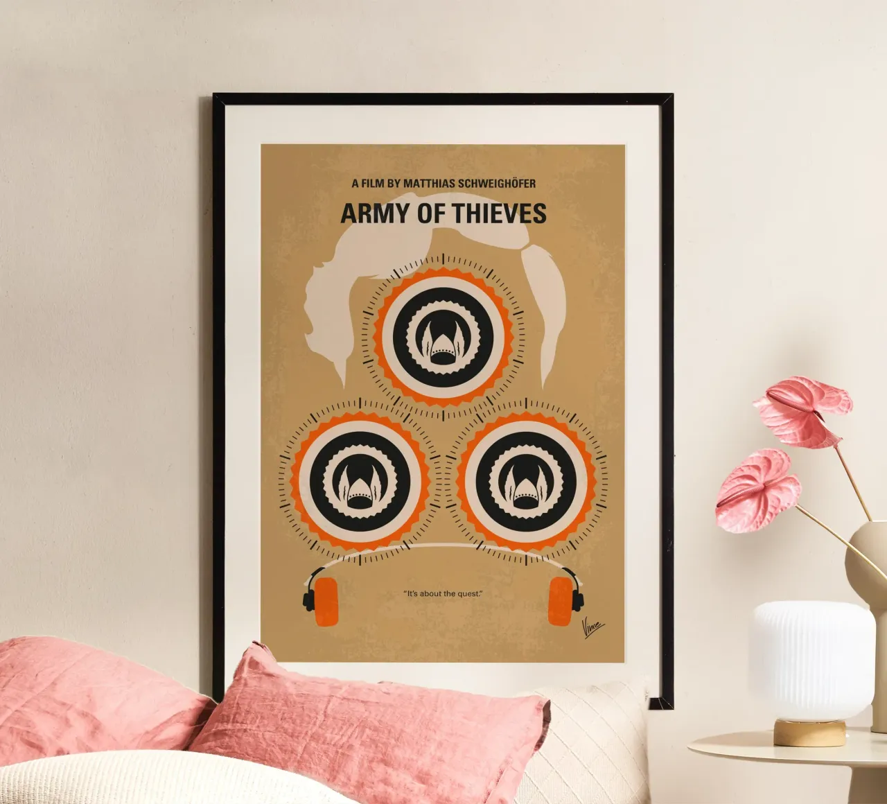 No1351 My Army of Thieves minimal movie poster poster con telaio in legno da Chungkong