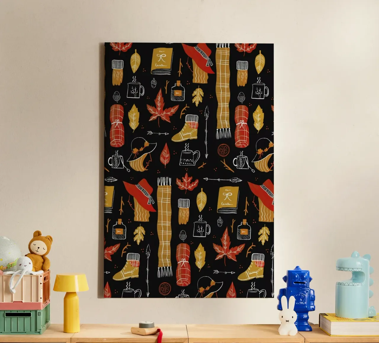 Autumn canvas met Baklijst van Moira Scicluna Zahra
