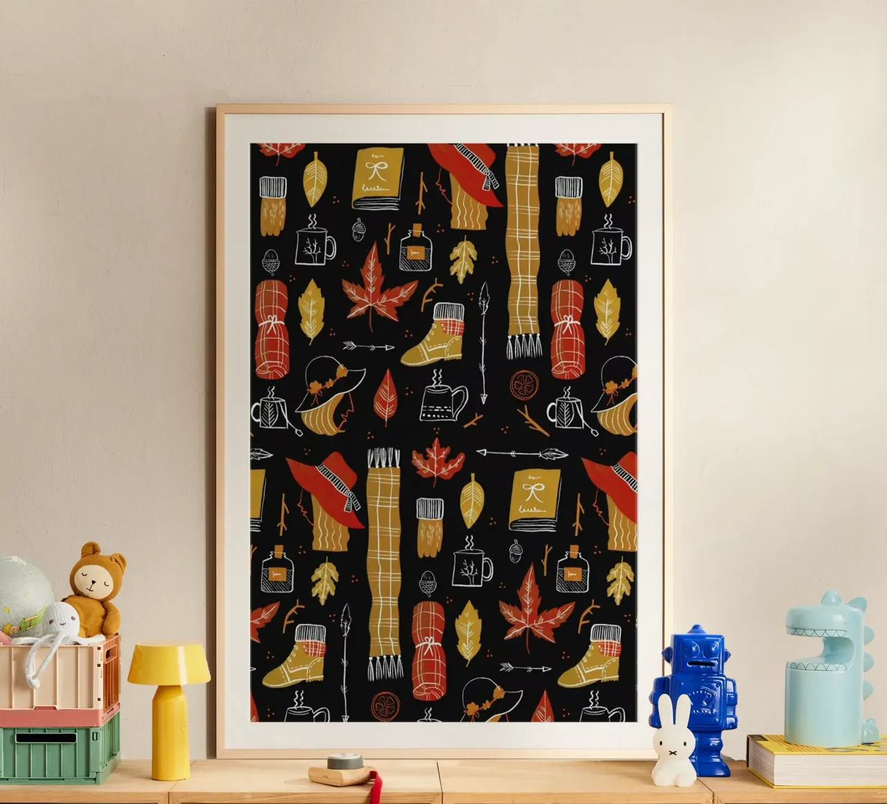 Autumn poster con telaio in legno da Moira Scicluna Zahra