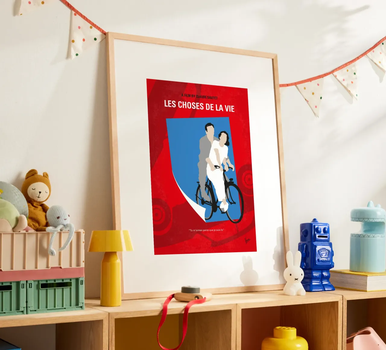 No1352 My Les choses de la vie minimal movie poster poster con telaio in legno da Chungkong