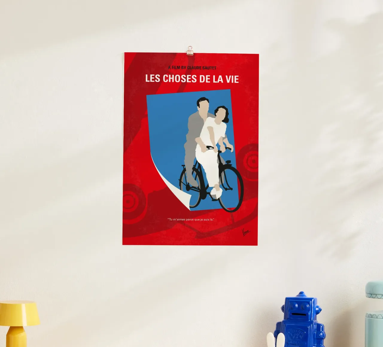 No1352 My Les choses de la vie minimal movie poster poster con telaio in legno da Chungkong