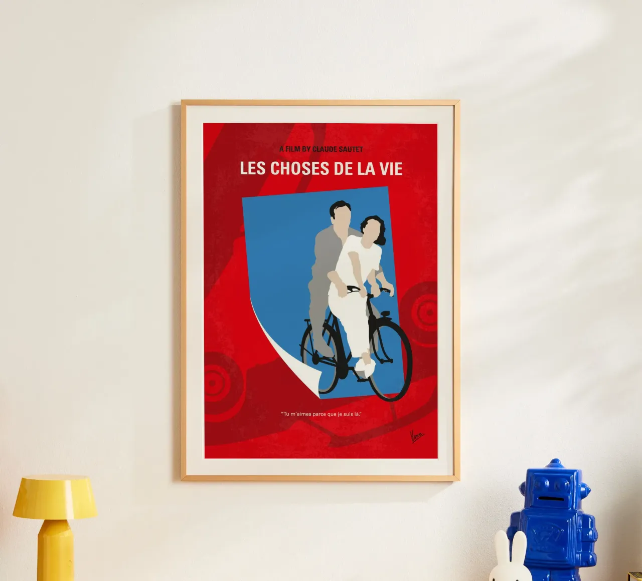 No1352 My Les choses de la vie minimal movie poster poster con telaio in legno da Chungkong