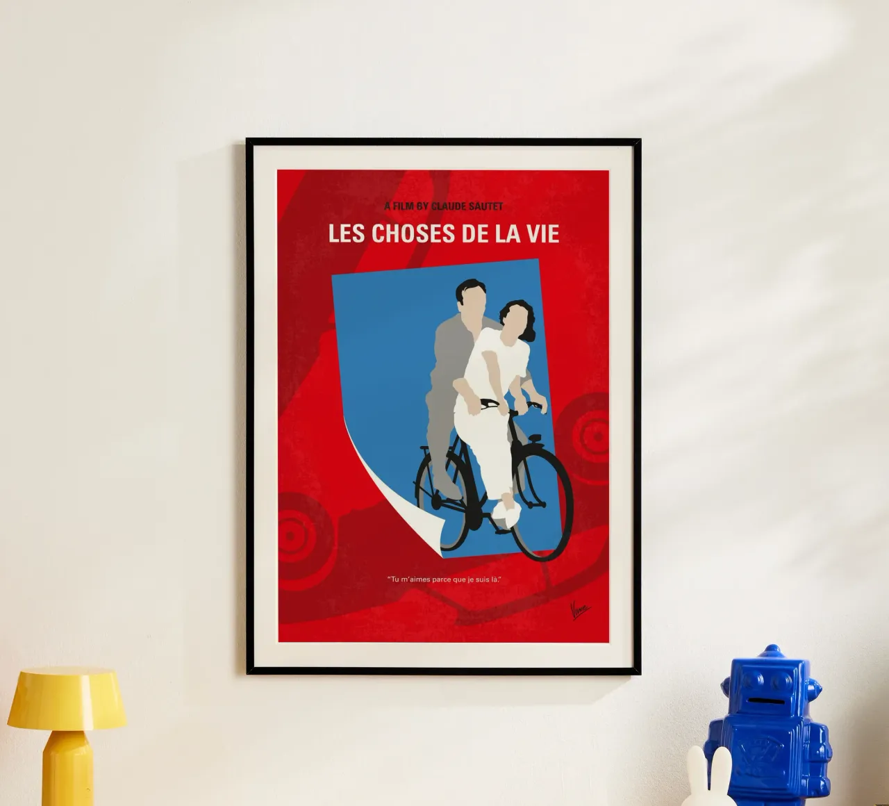 No1352 My Les choses de la vie minimal movie poster poster con telaio in legno da Chungkong