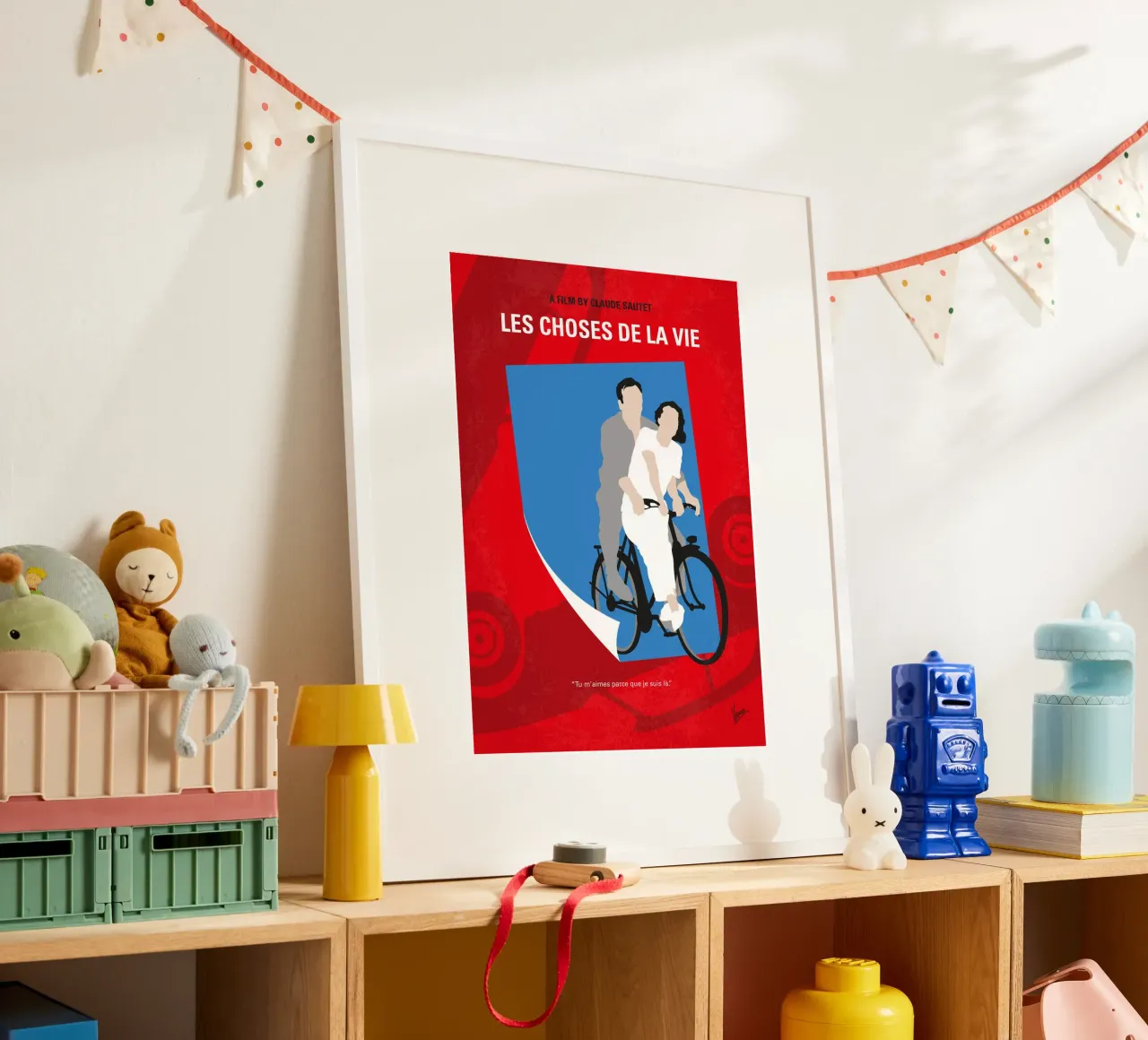 No1352 My Les choses de la vie minimal movie poster poster con telaio in legno da Chungkong