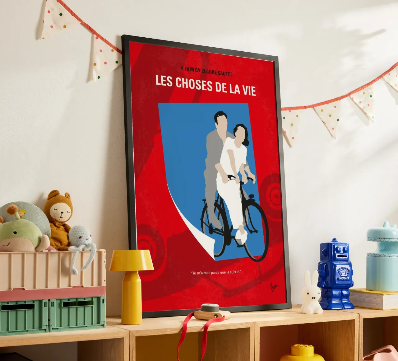 No1352 My Les choses de la vie minimal movie poster poster con telaio in legno da Chungkong