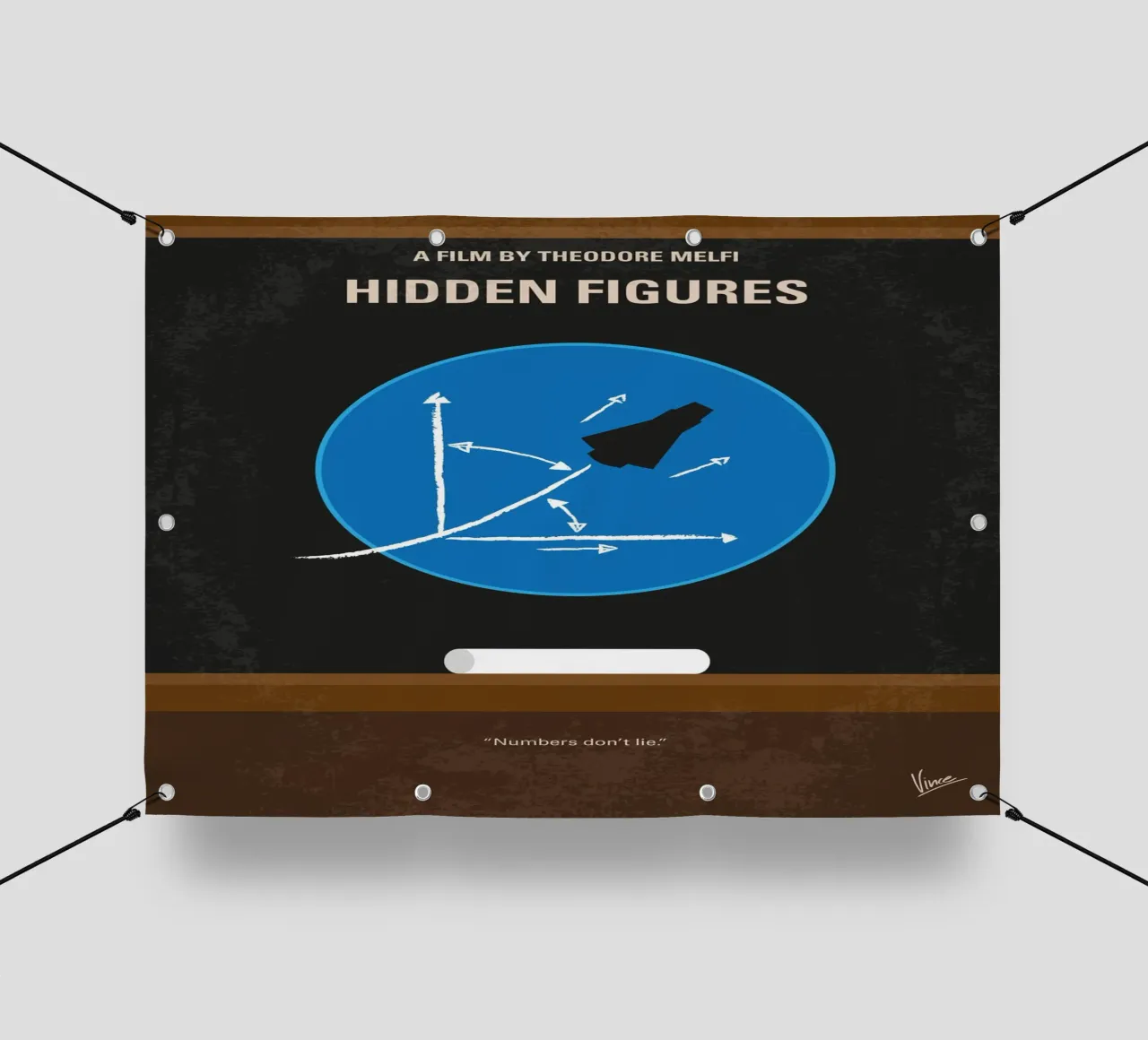 No1355 My Hidden Figures minimal movie poster telo in pvc da Chungkong