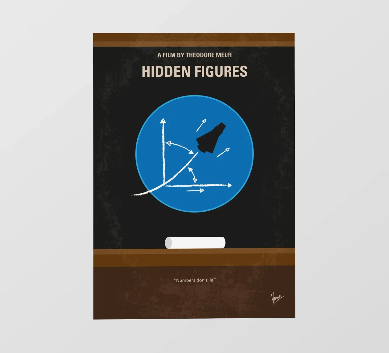 No1355 My Hidden Figures minimal movie poster telo in pvc da Chungkong