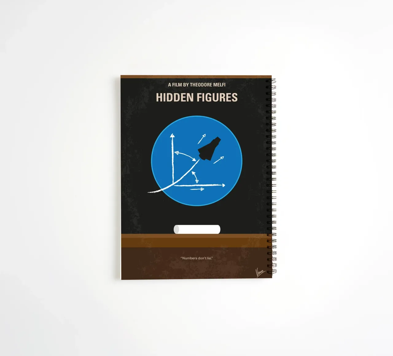 No1355 My Hidden Figures minimal movie poster diario ad anelli da Chungkong