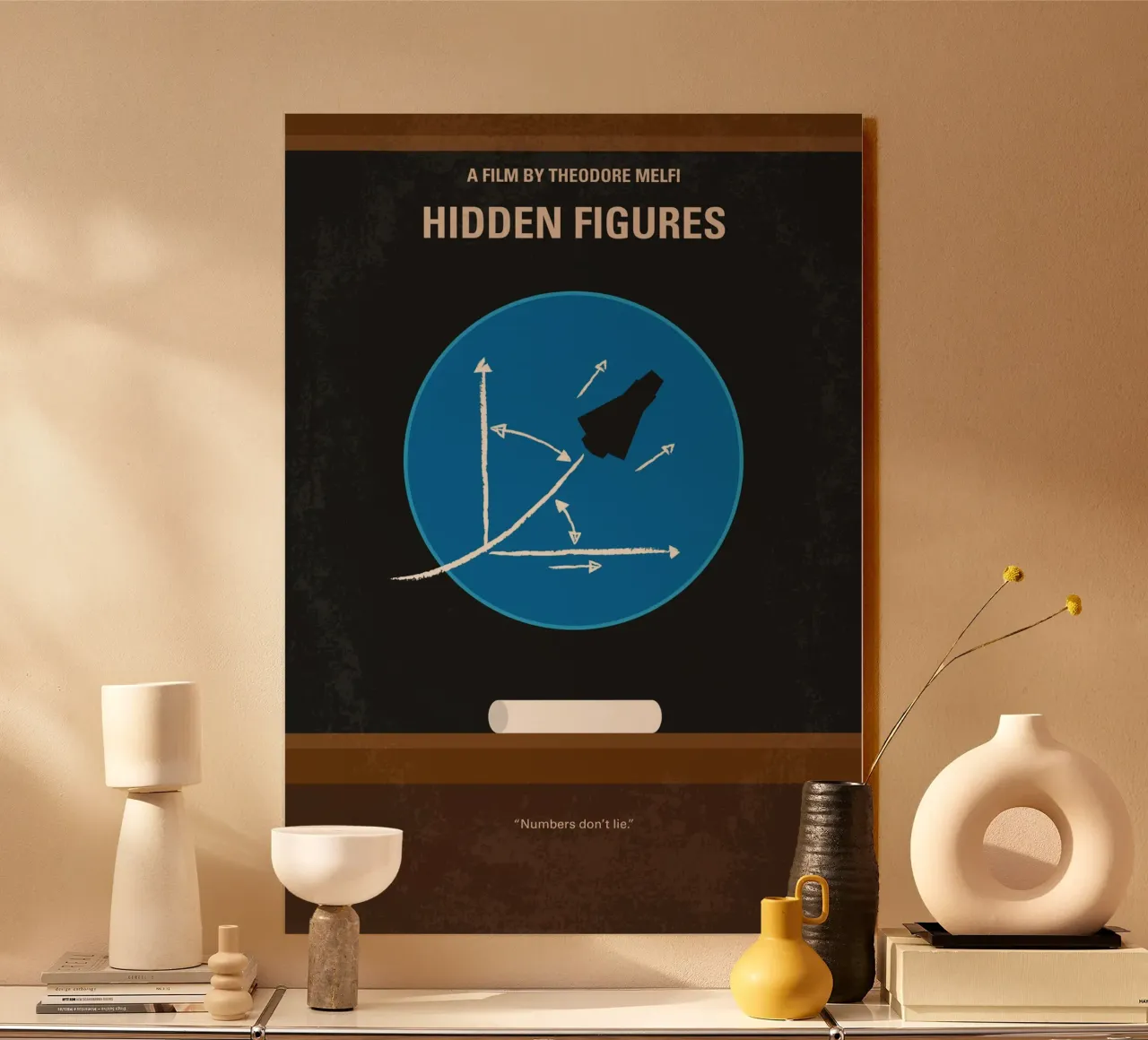 No1355 My Hidden Figures minimal movie poster plexiglass da Chungkong