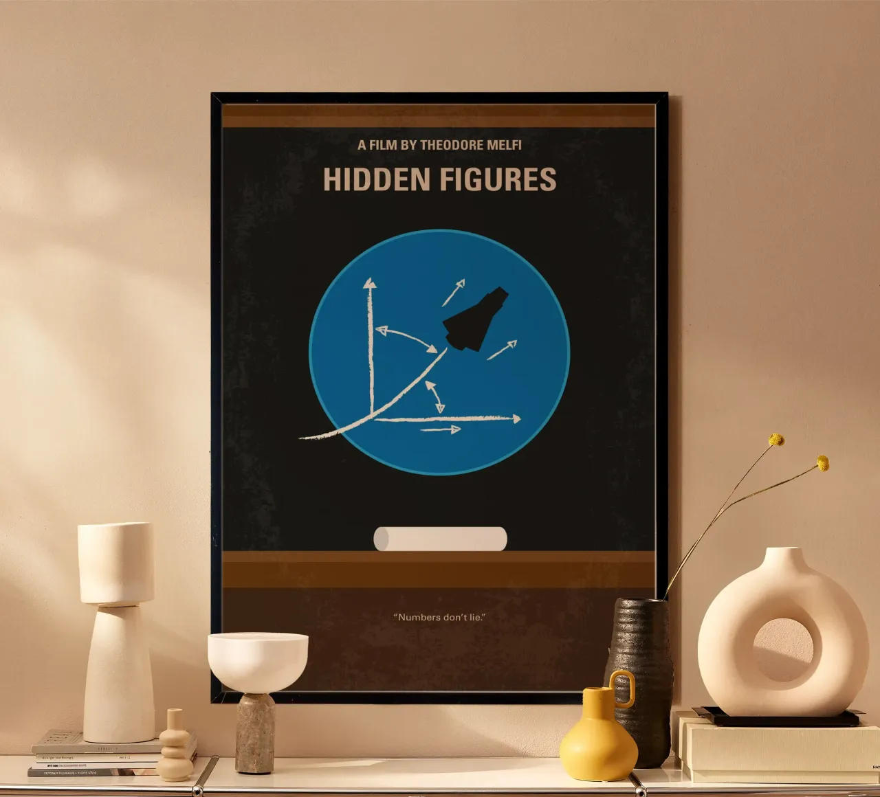 No1355 My Hidden Figures minimal movie poster carta hahnemühle da Chungkong