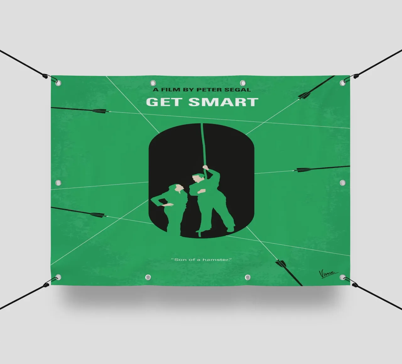 No1356 My Get Smarter minimal movie poster telo in pvc da Chungkong