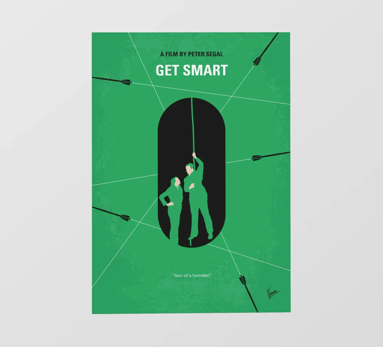 No1356 My Get Smarter minimal movie poster telo in pvc da Chungkong