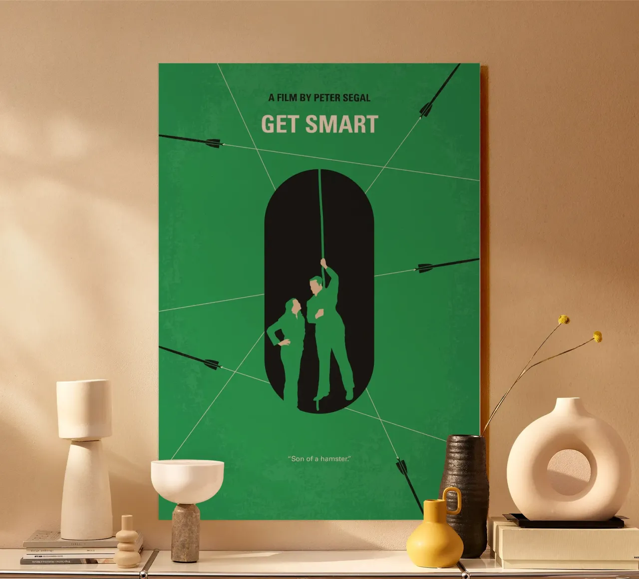 No1356 My Get Smarter minimal movie poster plexiglass da Chungkong