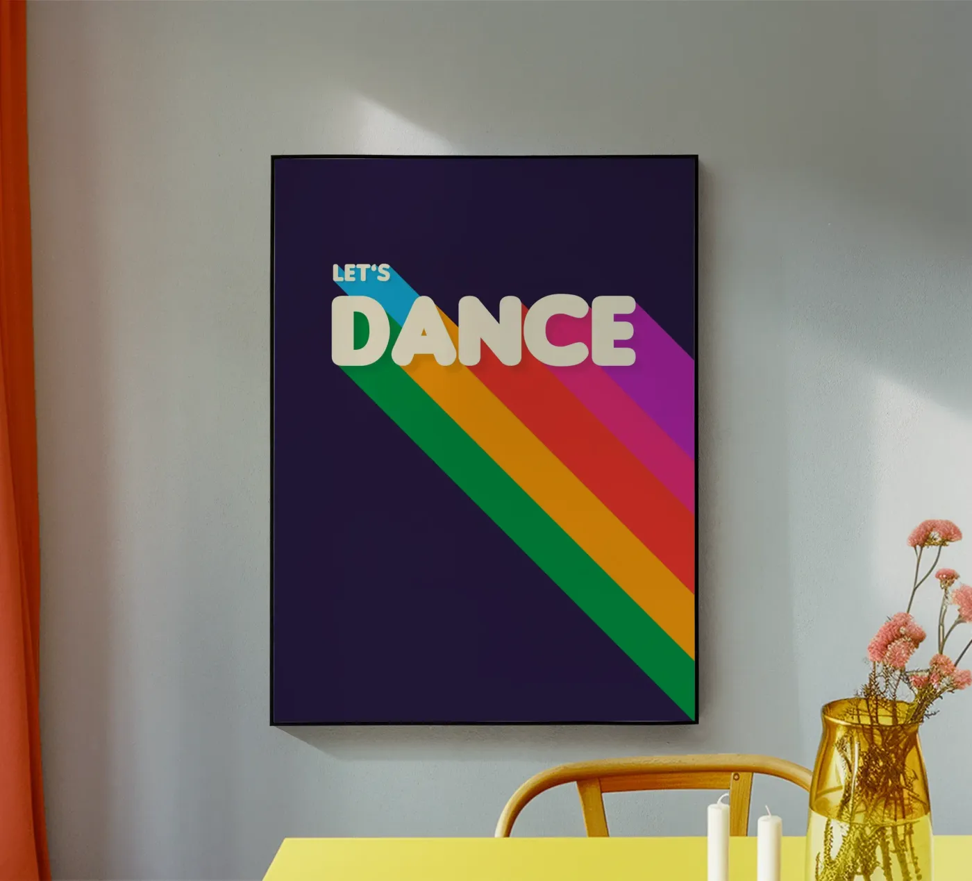 Retro Let's Dance Wall Art plexiglass da showmemars
