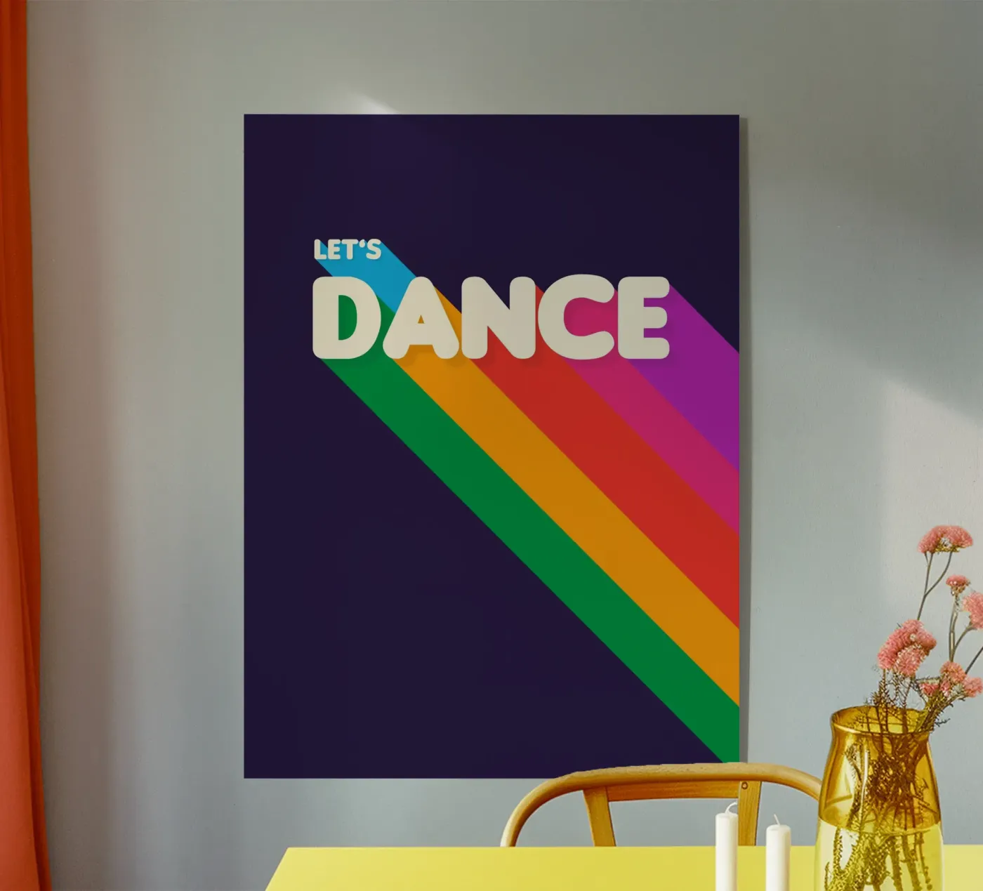 Retro Let's Dance Wall Art plexiglass da showmemars