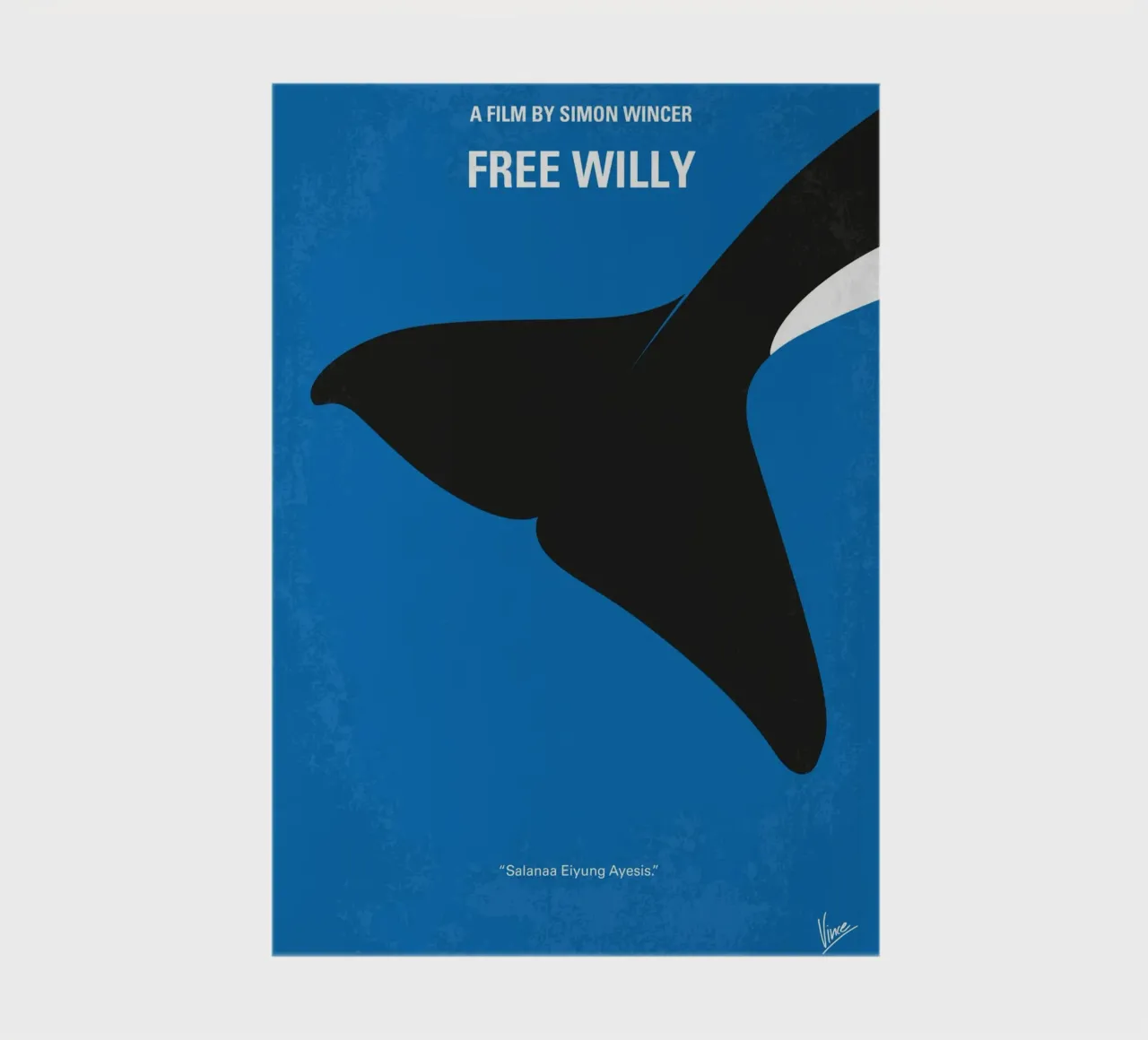No1359 My Free Willy minimal movie poster notebook by Chungkong