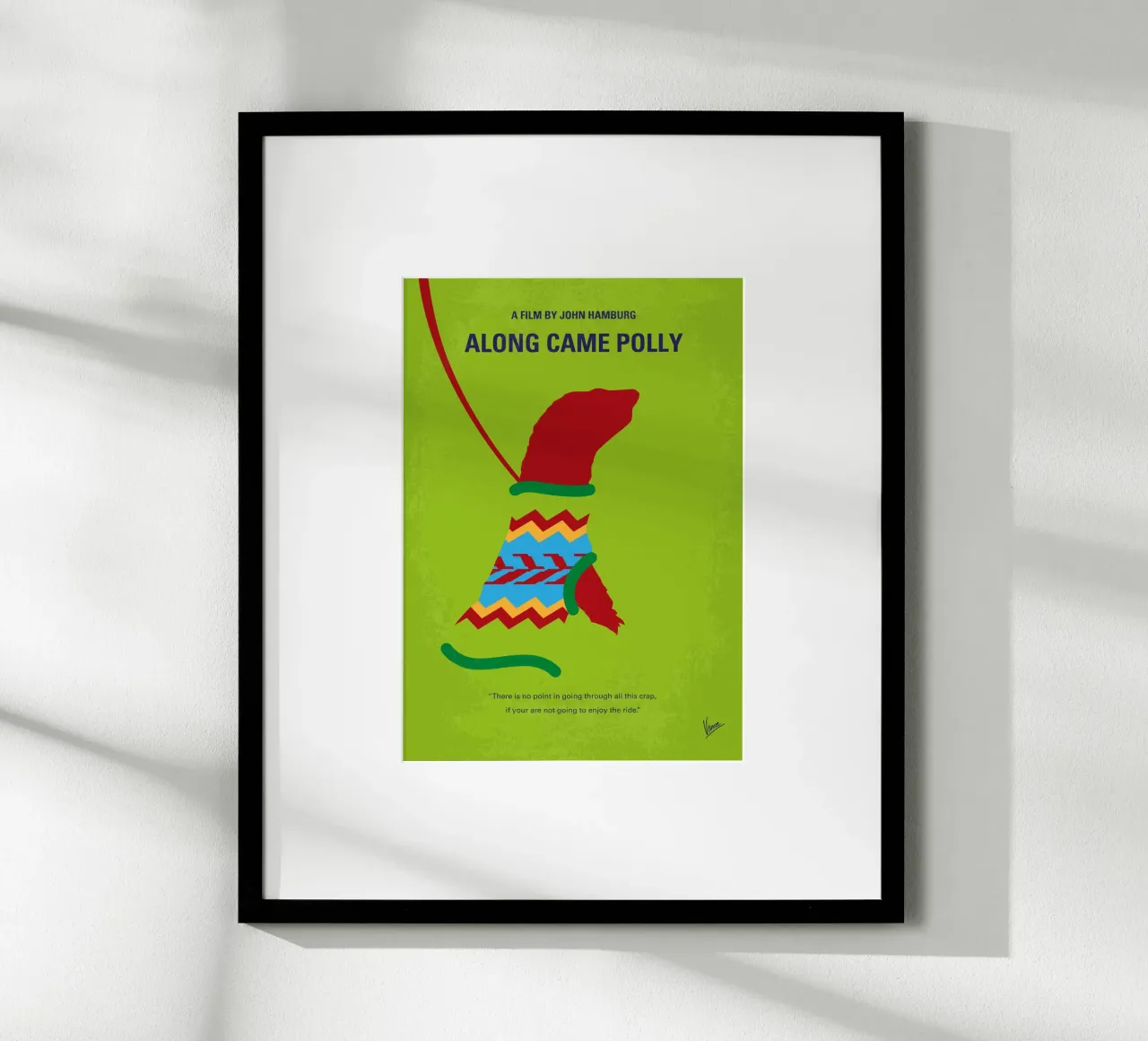 No1360 My Along Came Polly minimal movie poster poster con telaio in legno da Chungkong