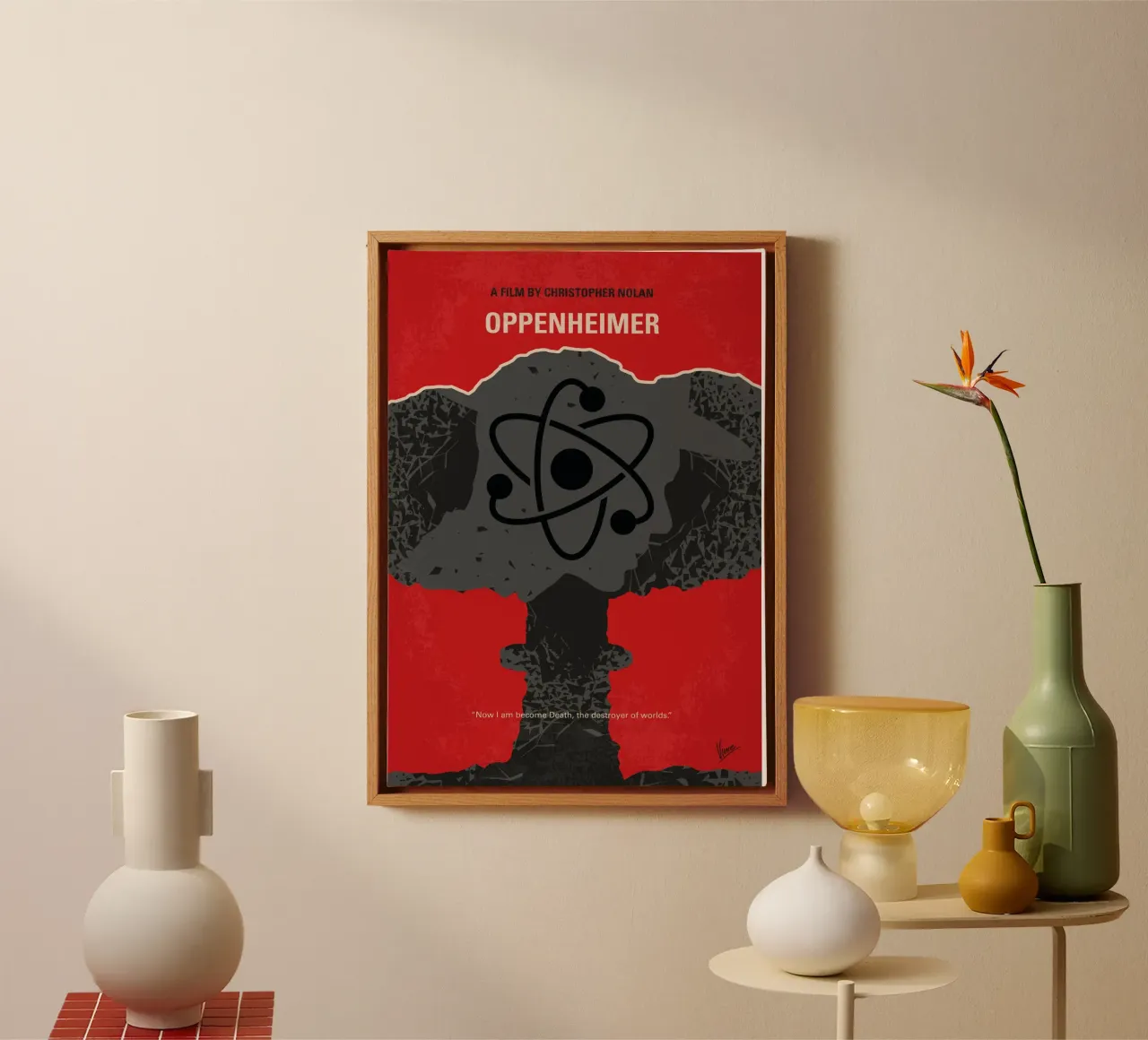 No1365 My Oppenheimer minimal movie poster tela con Cornice a cassetta da Chungkong