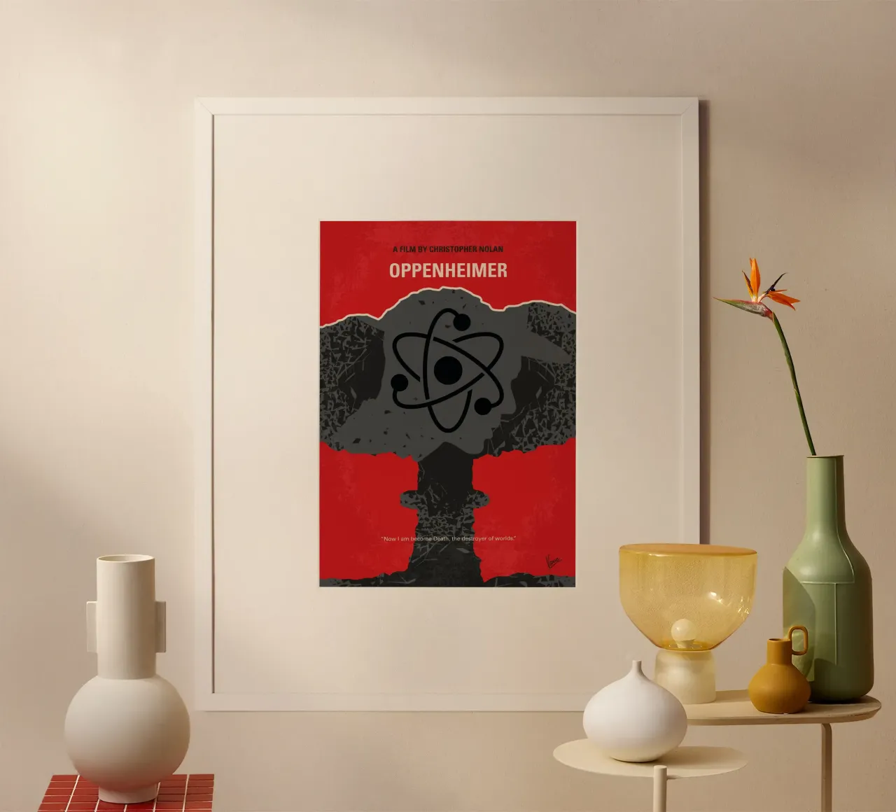 No1365 My Oppenheimer minimal movie poster poster con telaio in alluminio da Chungkong