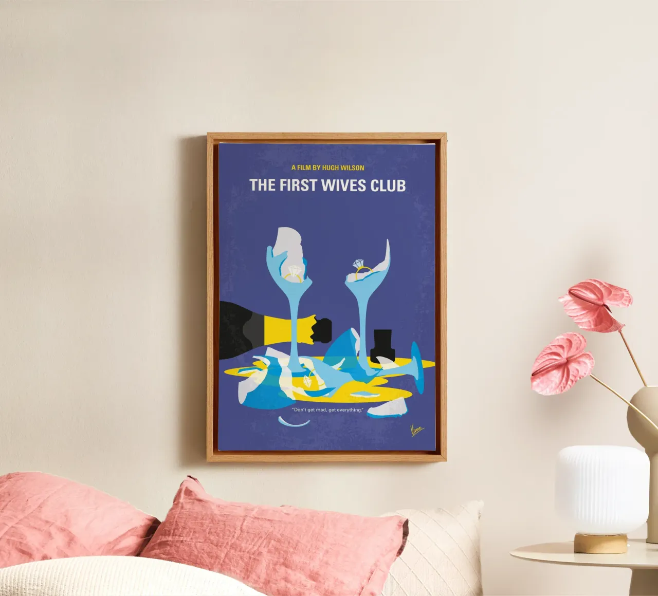 No1367 My The First Wives Club minimal movie poster tela con Cornice a cassetta da Chungkong