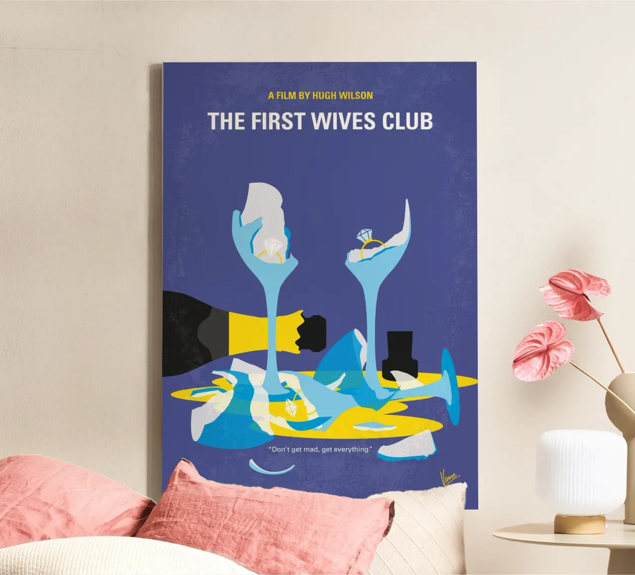No1367 My The First Wives Club minimal movie poster tela con Cornice a cassetta da Chungkong