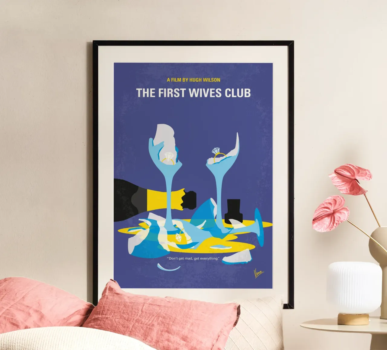 No1367 My The First Wives Club minimal movie poster poster met kunststof frame van Chungkong