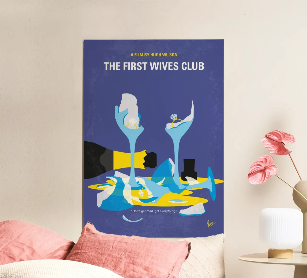 No1367 My The First Wives Club minimal movie poster poster met kunststof frame van Chungkong