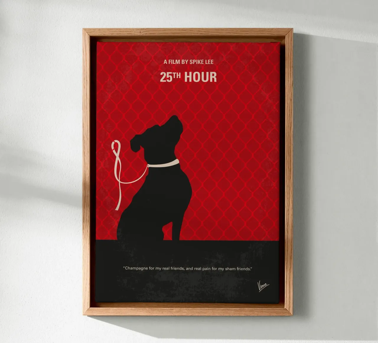 No1368 My 25th Hour minimal movie poster tela con Cornice a cassetta da Chungkong