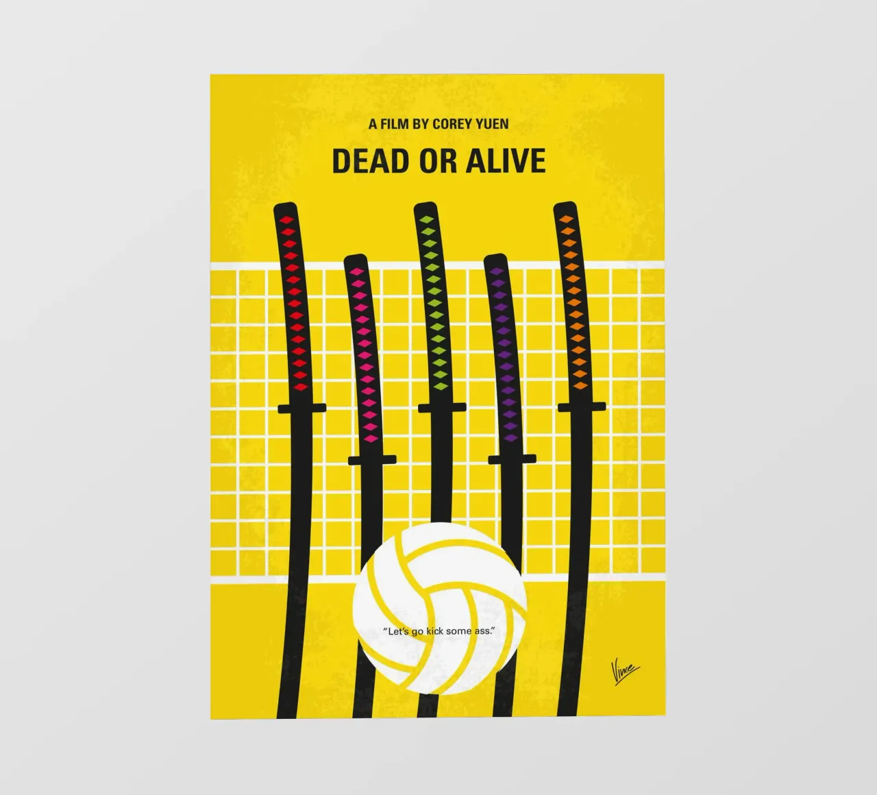 No1369 My DOA Dead or Alive minimal movie poster pellicola backlit da Chungkong