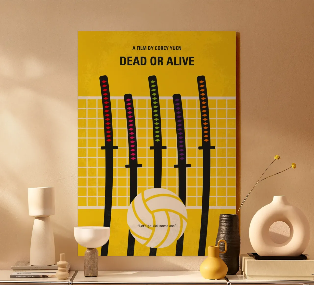 No1369 My DOA Dead or Alive minimal movie poster alluminio dibond da Chungkong