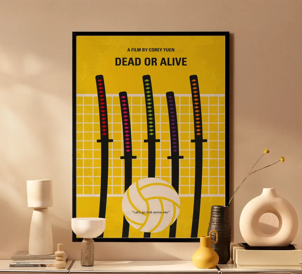 No1369 My DOA Dead or Alive minimal movie poster carta hahnemühle da Chungkong