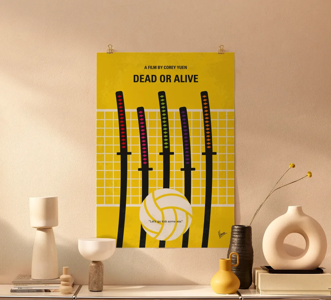 No1369 My DOA Dead or Alive minimal movie poster carta hahnemühle da Chungkong