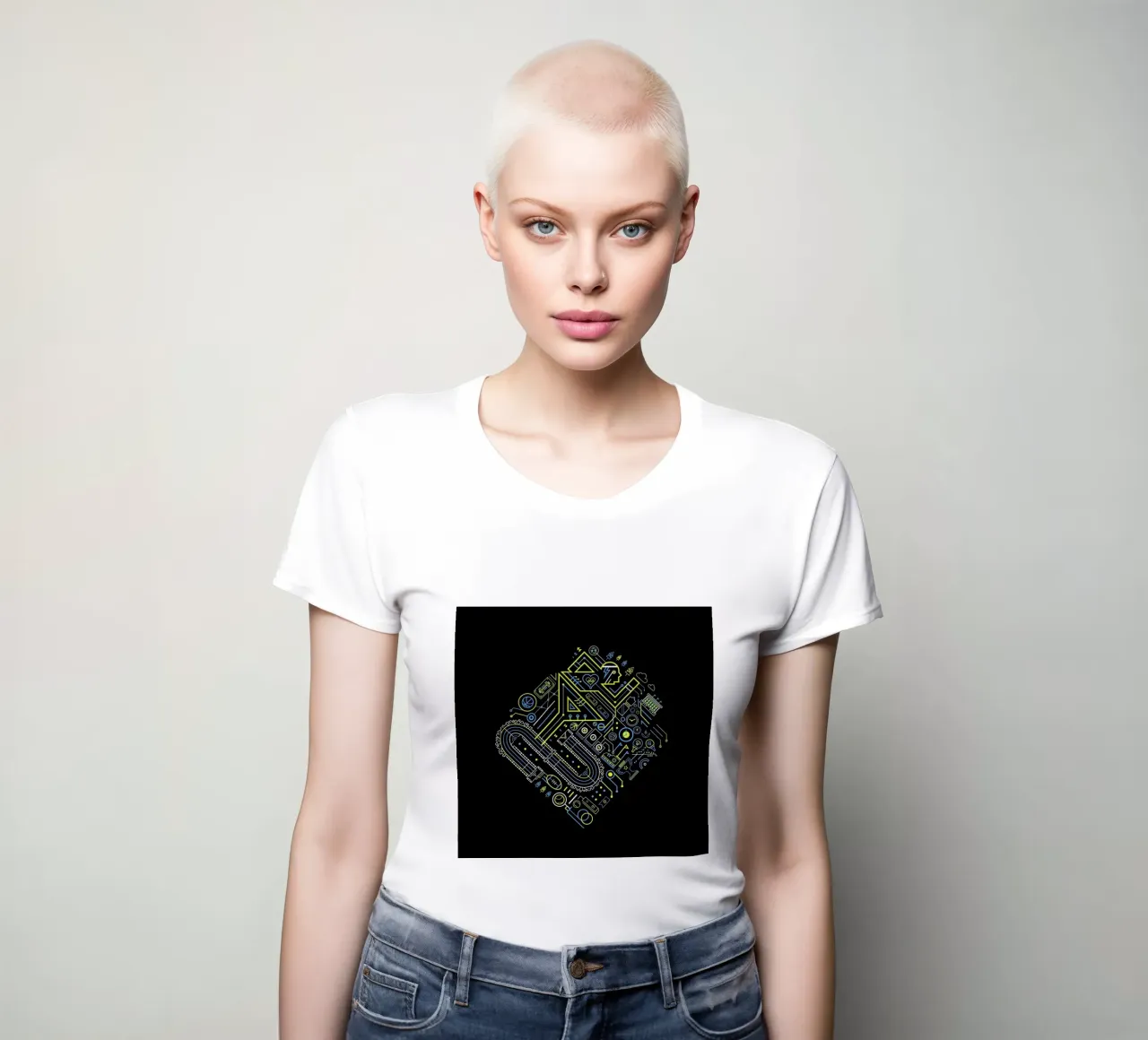 Athlete women's fitted t-shirt by Petros Afshar