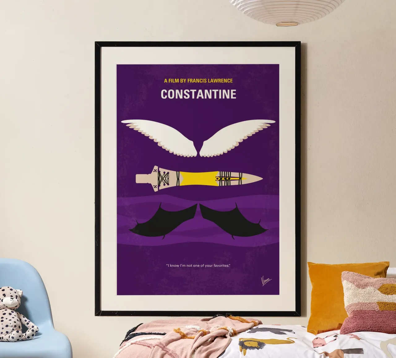 No1370 My Constantine minimal movie poster carta hahnemühle da Chungkong