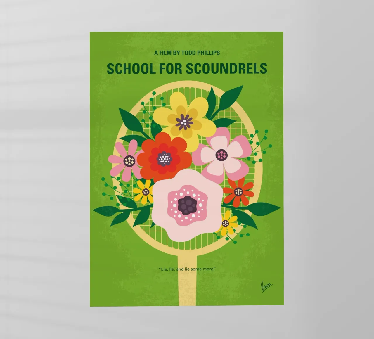 No1372 My School for Scoundrels minimal movie poster pellicola backlit da Chungkong
