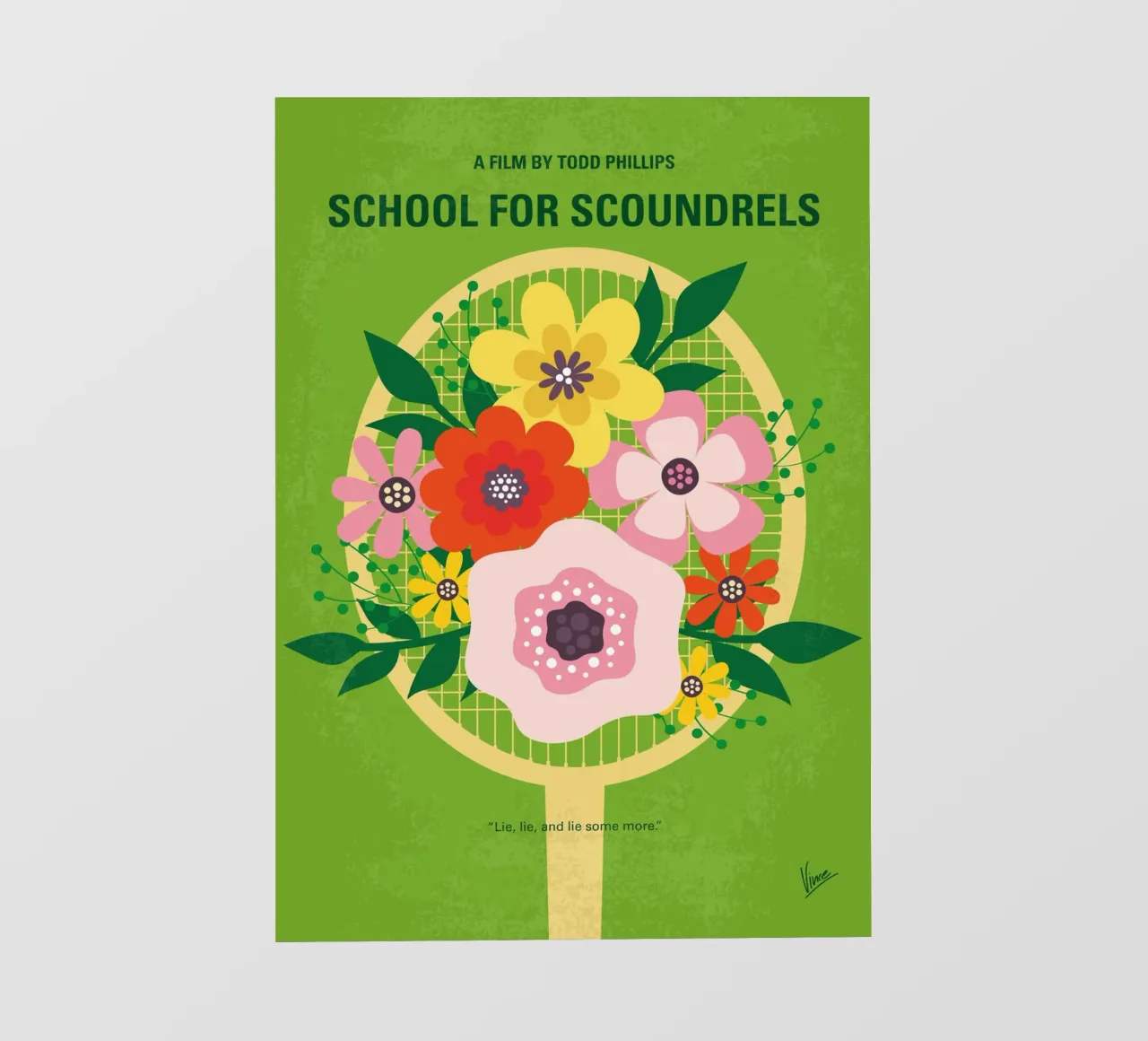 No1372 My School for Scoundrels minimal movie poster pellicola backlit da Chungkong