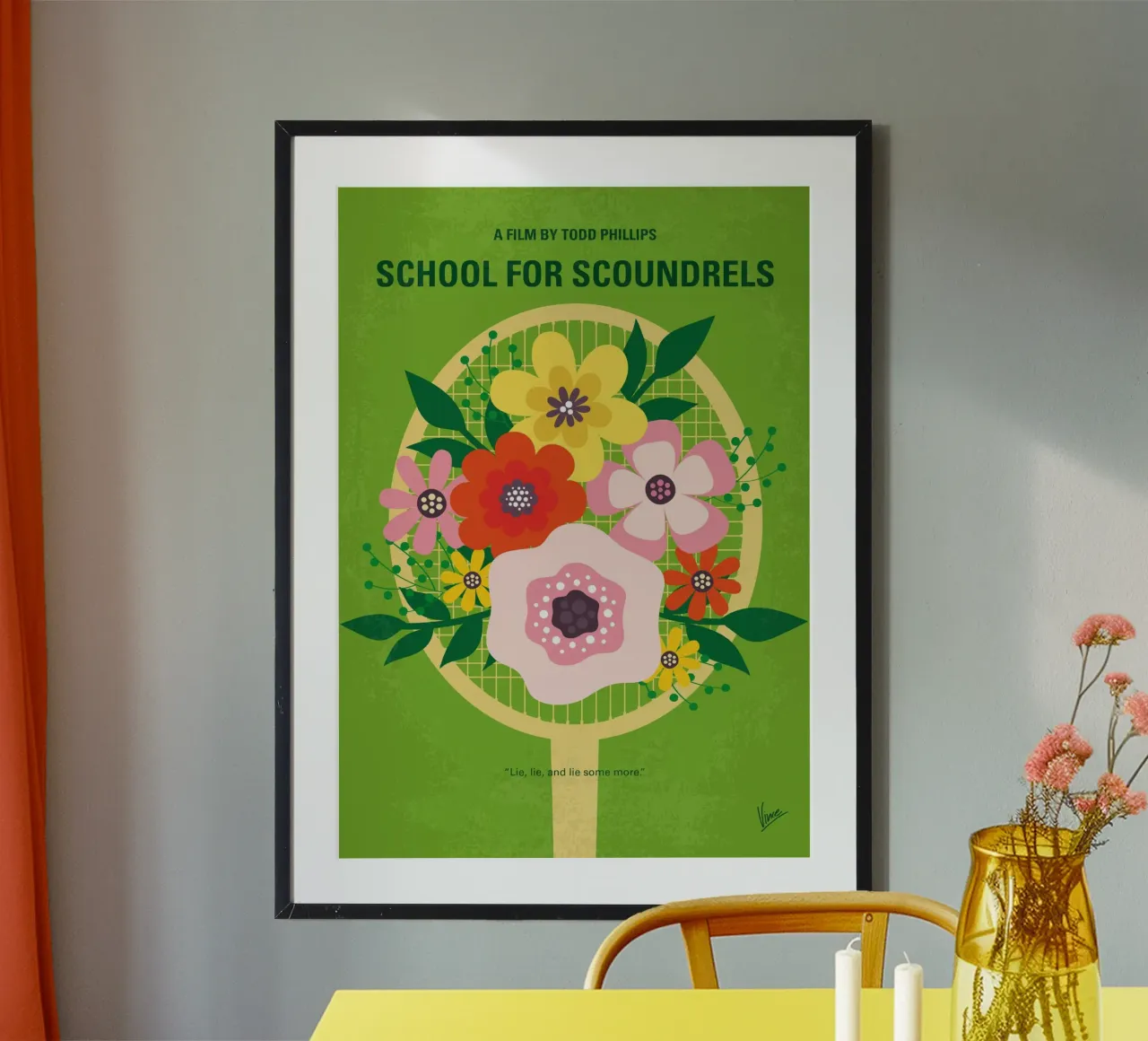 No1372 My School for Scoundrels minimal movie poster carta hahnemühle da Chungkong