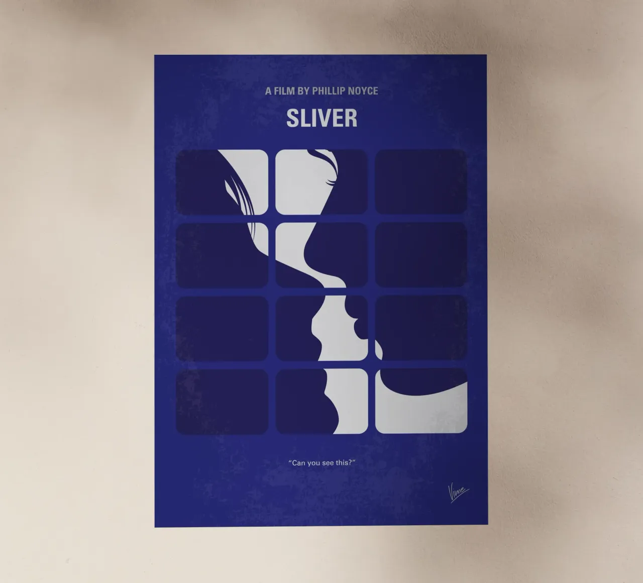No1373 My Sliver minimal movie poster pellicola backlit da Chungkong
