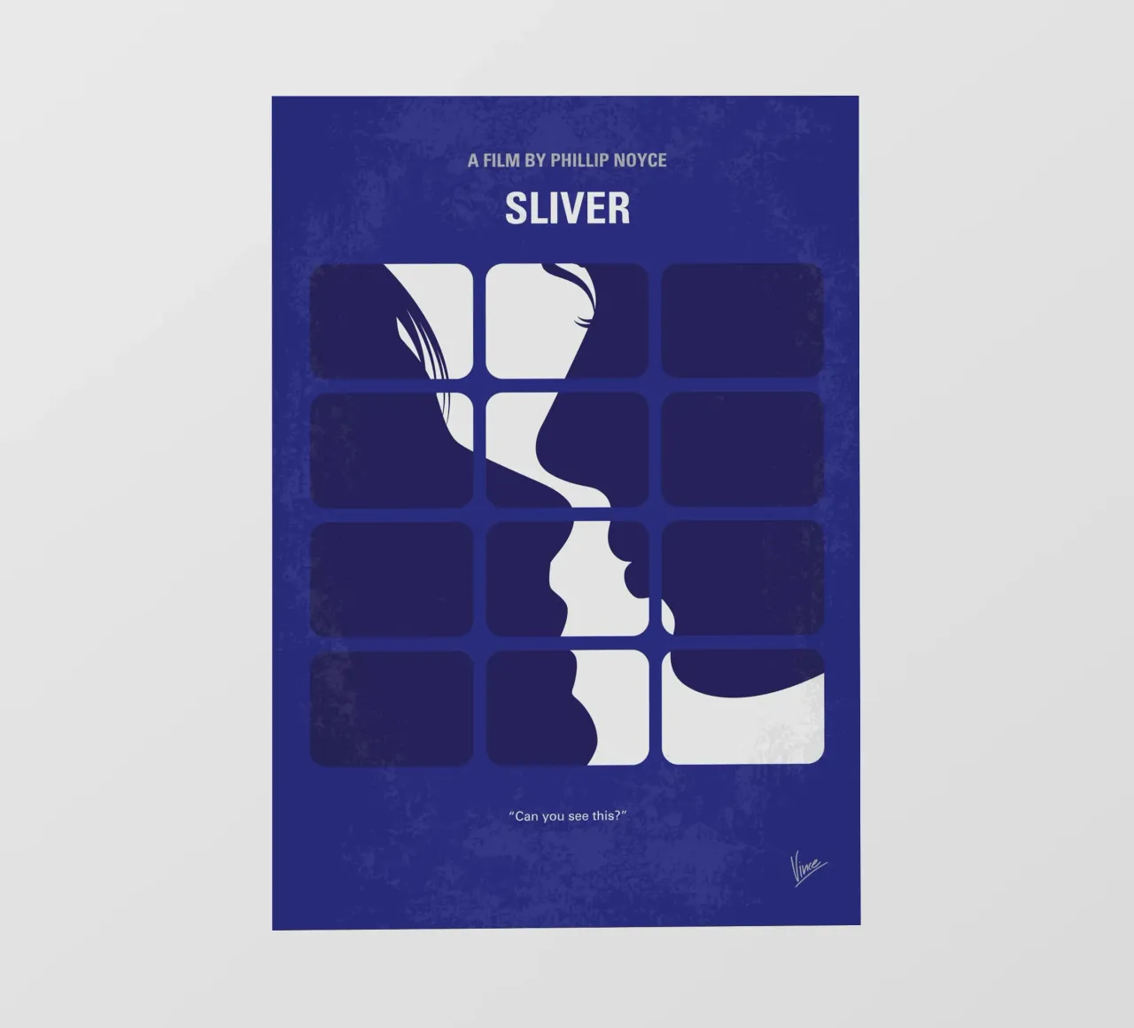 No1373 My Sliver minimal movie poster pellicola backlit da Chungkong