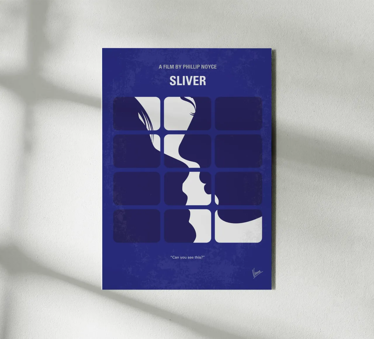 No1373 My Sliver minimal movie poster alluminio dibond da Chungkong