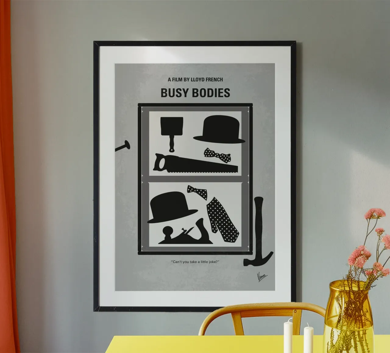 No1374 My Busy Bodies minimal movie poster hahnemühle de Chungkong