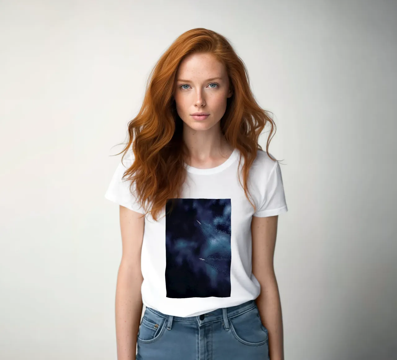 Ocean 2 women's fitted t-shirt by Airpixels