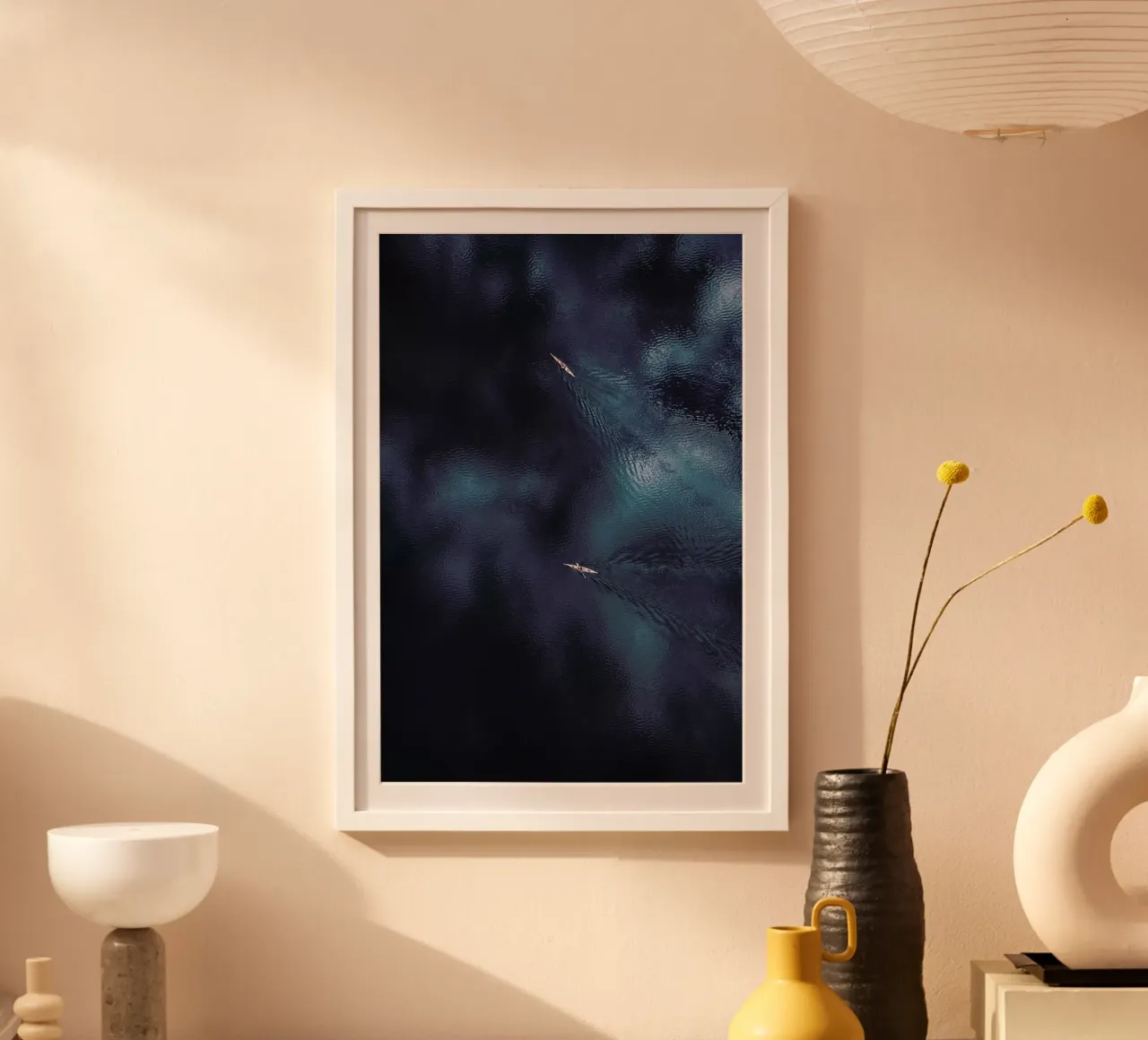 Ocean 2 poster con telaio in alluminio da Airpixels