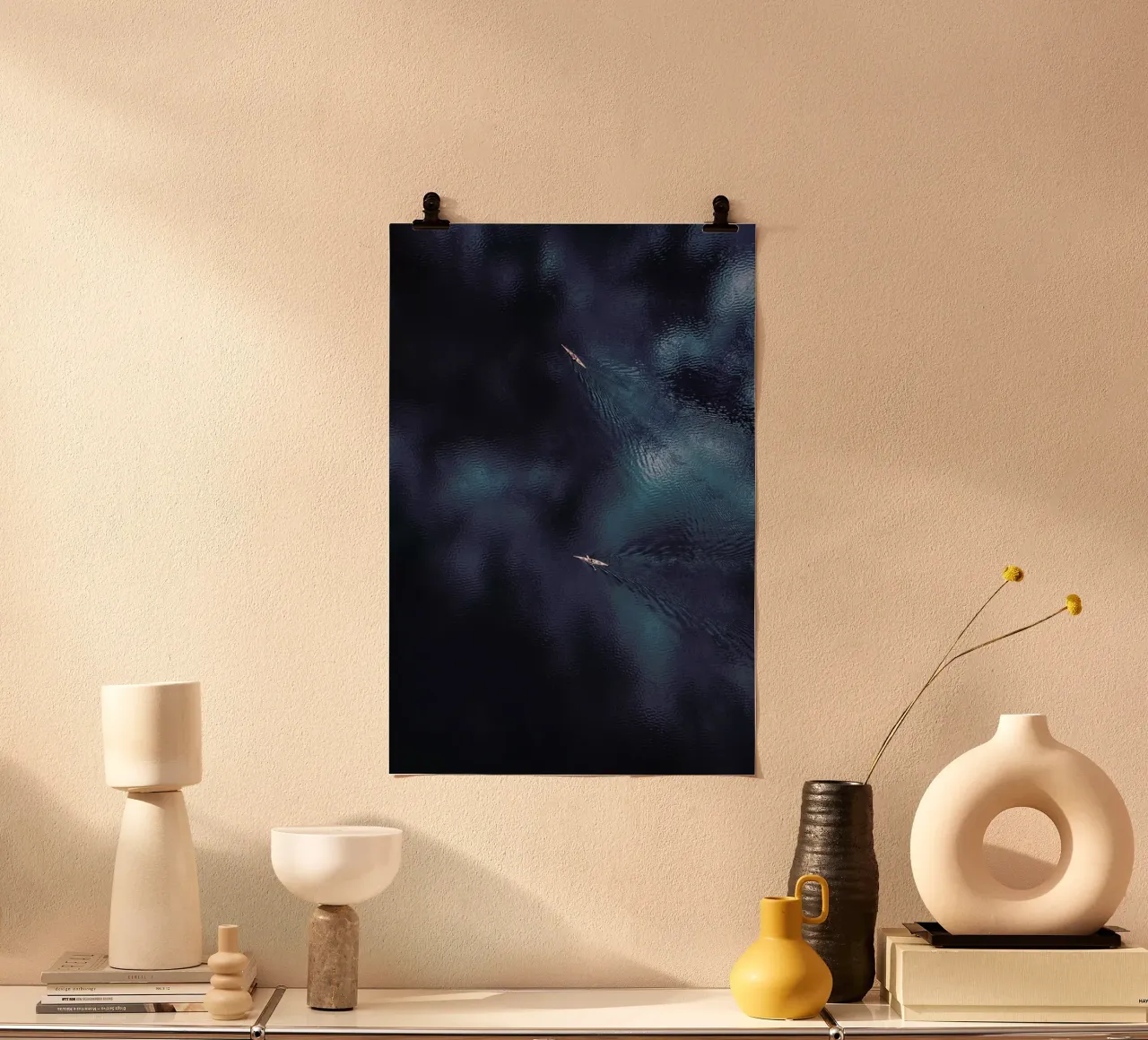 Ocean 2 poster con telaio in alluminio da Airpixels