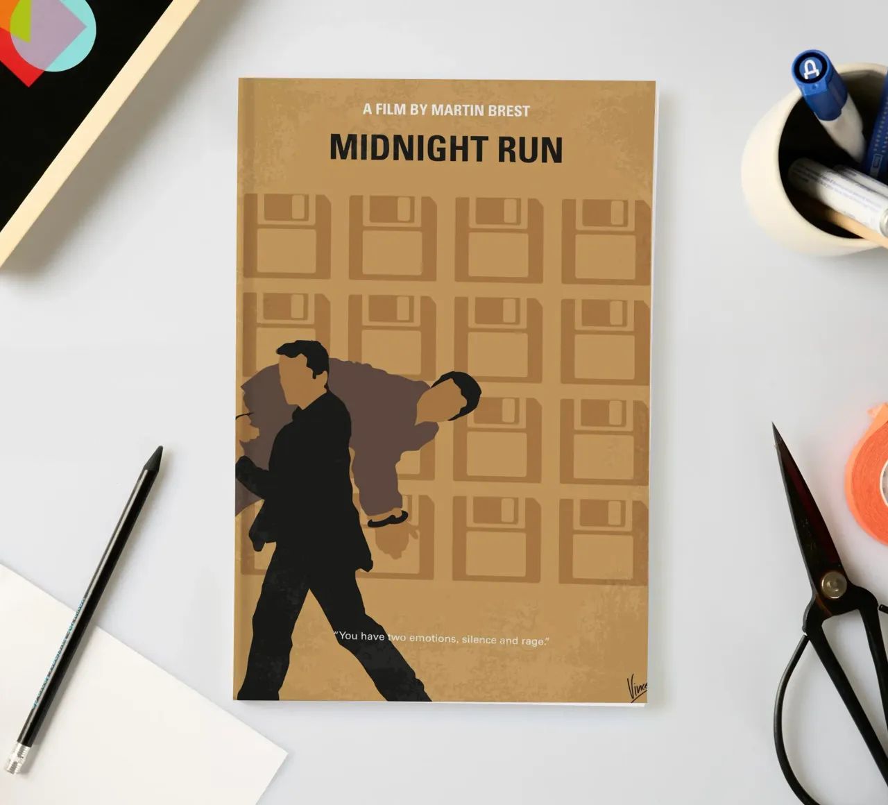 No1378 My Midnight Run minimal movie poster carnet de notes de Chungkong