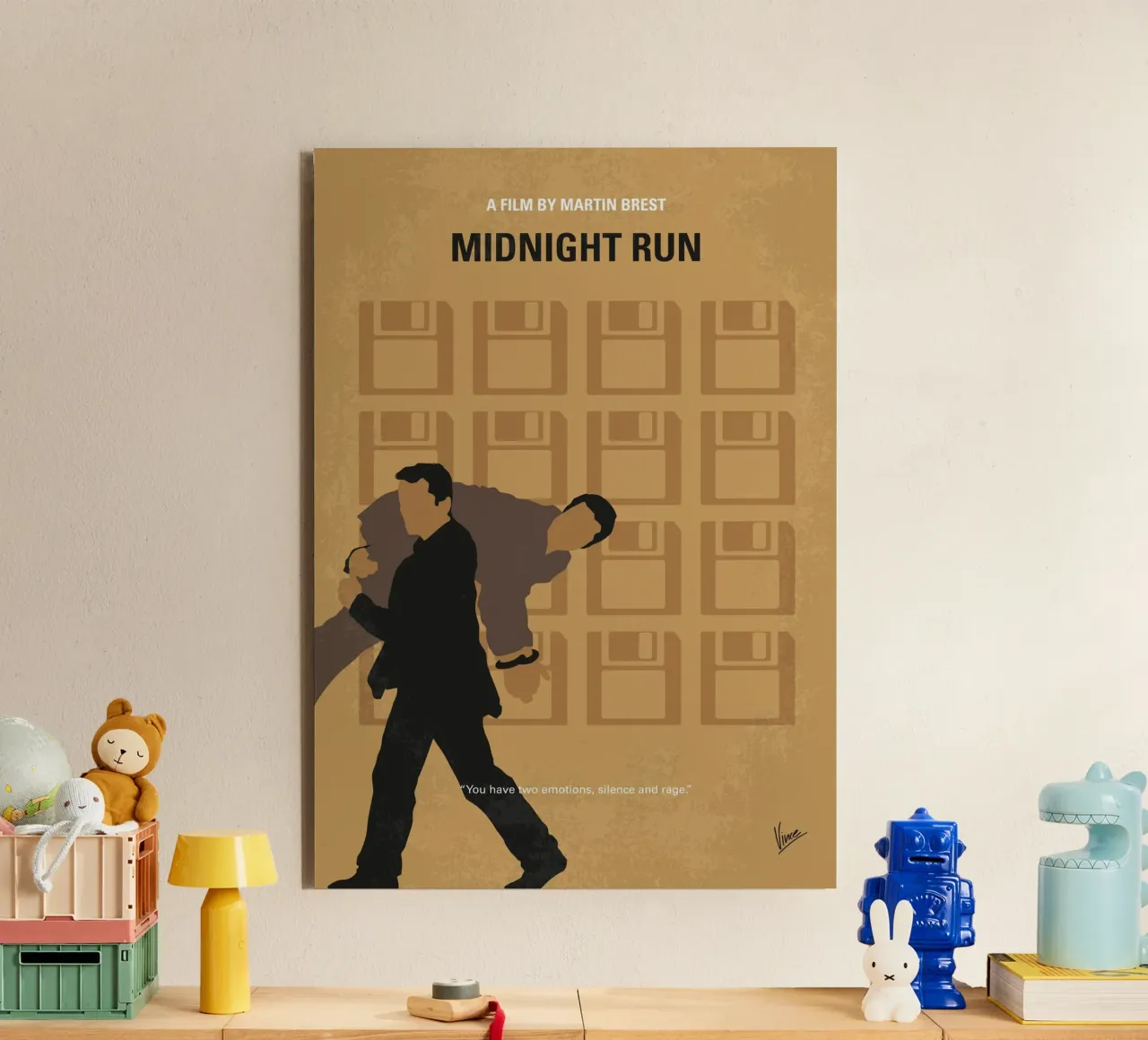 No1378 My Midnight Run minimal movie poster forex plate by Chungkong