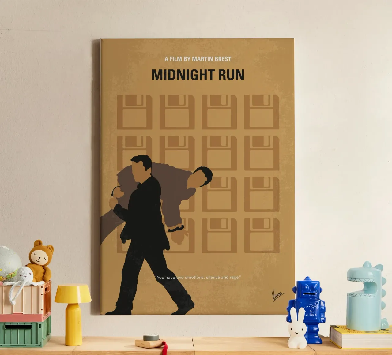 No1378 My Midnight Run minimal movie poster tela con Cornice a cassetta da Chungkong