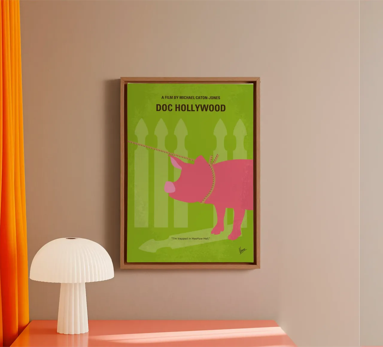No1379 My Doc Hollywood minimal movie poster tela con Cornice a cassetta da Chungkong