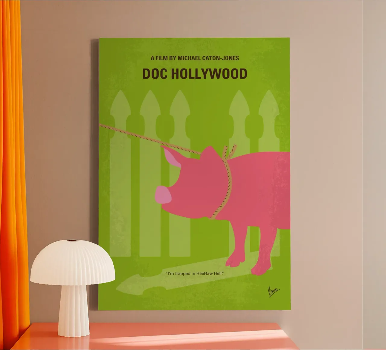 No1379 My Doc Hollywood minimal movie poster tela con Cornice a cassetta da Chungkong