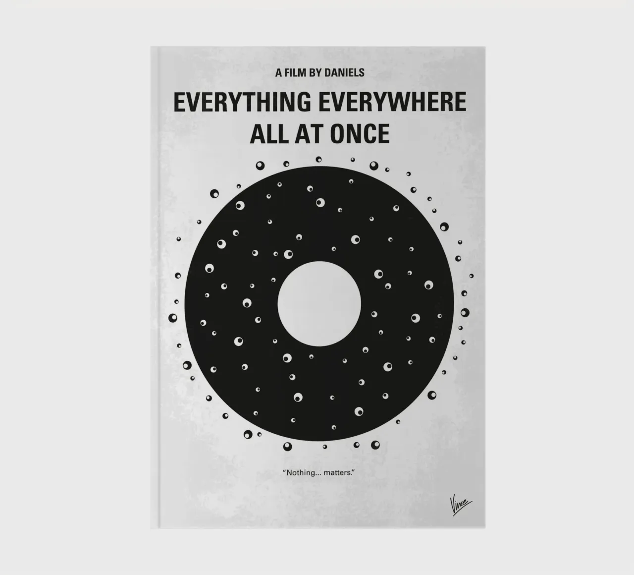 No1380 My Everything Everywhere All at Once minimal movie po notebook by Chungkong
